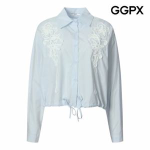 [GGPX] 카라넥 포인트 우먼 스트링 블라우스 (GQ2SH039F)