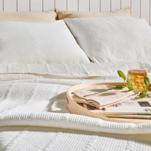 [미세스문] 25년 LK_삶아쓰는 순면 스프레드 2개+베개커버 2개