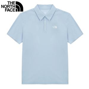 노스페이스 NT7PS02D 남성 레귤러핏 냉감 카라티 아이스그린 반팔 폴로 티셔츠