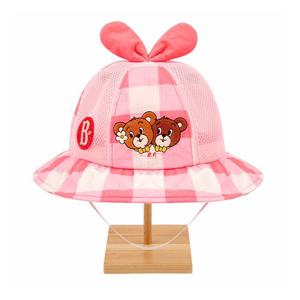 [베베드피노]베이비 허니베어 리본 체크 버킷 햇 BP52AH209