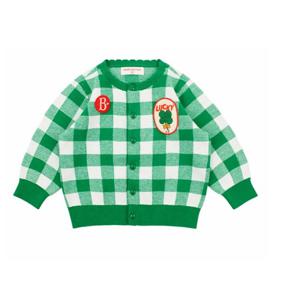 [베베드피노]BP51KC114 럭키 클로버 베이비 체크 가디건