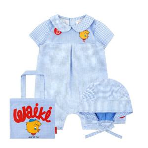 [베베드피노]BP52SE003 와이키 뉴본 체크 오버롤 세트