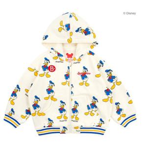 [베베드피노]BP51JD758 올 오버 도날드덕 요꼬 후드 집업 재킷