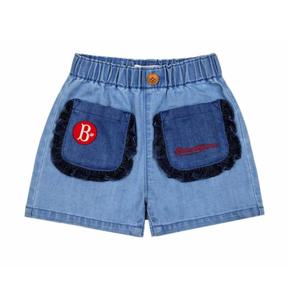 [베베드피노]BP52DP149   베이비 프릴 포켓 데님 숏 팬츠