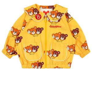 [베베드피노]올 오버 허니 베어 베이비 세일러 카라 재킷 BP52JF112