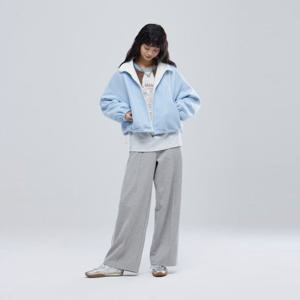 [듀엘]백 하트 자수 크롭 플리스 자켓 D254MSJ124