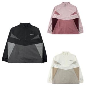 엄브로 레이트 체크아웃 린넨 스탠넥 아노락 UQ221CWT49