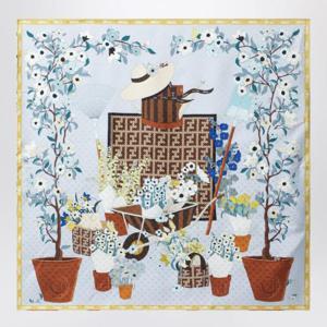 펜디 머플러 스카프 FXT091B01T Light blue