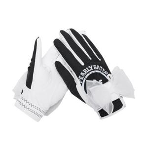 파리게이츠골프장갑 PQS 521E1GV002_BK 여성 더블 리본 스마일 양손 장갑