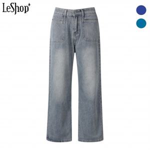 [르샵] 사각 포켓 세미 와이드 데님 팬츠 (BP3PT001A)