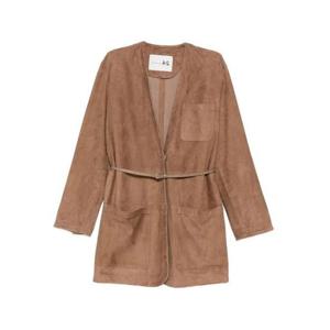 만조니24 가죽 자켓 26PM213L43L8 Brown