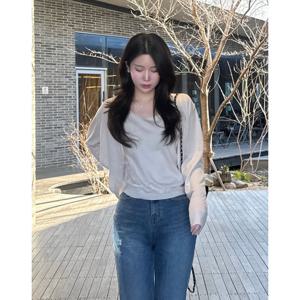 질스튜어트 뉴욕 여성 26SS 인플루언서PICK핑크 단색 울혼방 민소매니트 JSSW6B300P4