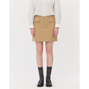 질스튜어트 뉴욕 여성 26SS 베이지 포켓 코튼 미니스커트 JSSK6B140I3