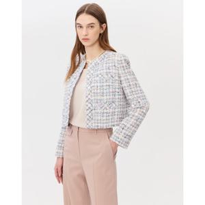 질스튜어트 뉴욕 여성 26SS 블루 글리터장식 코튼혼방 트위드자켓 JSJA6B120B2