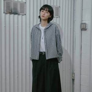 [랩]체크 후드 점퍼형 셔츠 AS1WB266