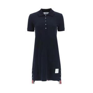 톰브라운 스트라이프 폴로 반팔 원피스 네이비 여성 FJD027A 00050 415