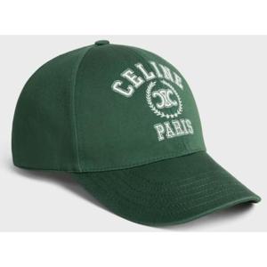 25FW 셀린느 유니버시티 베이스볼 캡 AA08D234X30VQ GREEN COLLEGE OFF WHITE DOM