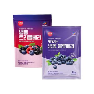 이츠웰 냉동트리플베리(블루베리+블랙베리+라즈베리)1kg+블루베리1kg