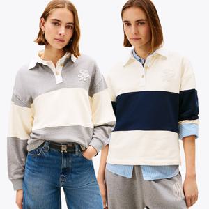 [공식][타미힐피거] 골드버튼 럭비 스웨트 셔츠 2종 택1 (T22G0TTO002WT1)