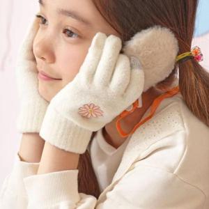방한장갑 데이지 수면 터치 소프트 니트 여아 겨울 장갑 WH0623