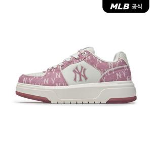 [MLB공식] 26N 공용 청키라이너 데님 모노그램 SL NY (Pink) 3ASXM016N-50PKS