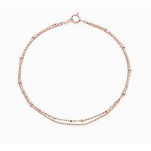 [로이드] 14K 투 체인 베이직 데일리 팔찌 LWB18098G