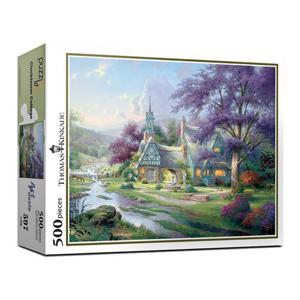 [하비스]직소퍼즐 토마스 킨케이드 시계탑이 있는 집 500피스 PL597