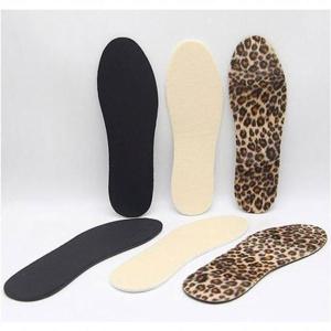 인솔 여성 인조 밍크 원단 기본 깔창 호피 검정 아이보리