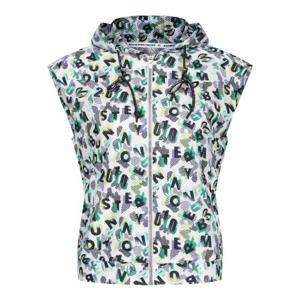 [마스터바니] 여성 레터링 패턴 메쉬 믹스 후드 집업 421C2TF082_WH