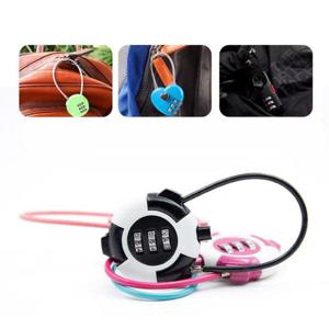 잠금장치 다이얼 와이어 비밀번호 잠금 미니 자물쇠 DD-10774