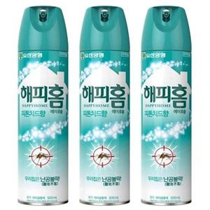 스프레이모기약 유한양행 해피홈 피톤치드향 에어로솔 500ml 3개