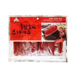 애견간식 뉴트리오 홍삼 오리스테이크 400g