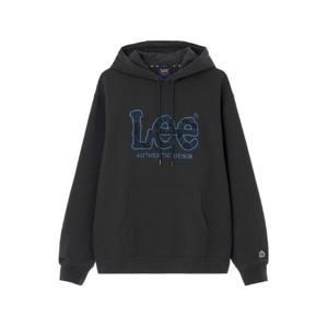 M 리후드티 CQK LE2403HD04CH 빅 트위치 데님 아플리케 후드 티셔츠 차콜