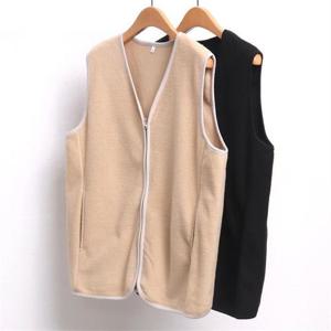 [강물처럼]빅사이즈사랑해요 7553L109 후리스 베스트 집업 WW (7