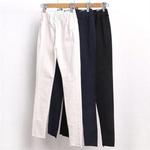 [강물처럼]빅사이즈사랑해요 4262L106 컷팅 면 스키니 팬츠 LO (