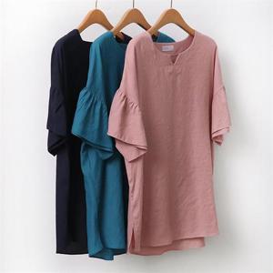 [강물처럼]빅사이즈사랑해요 A116L106 사파이어린넨블라우스 OL