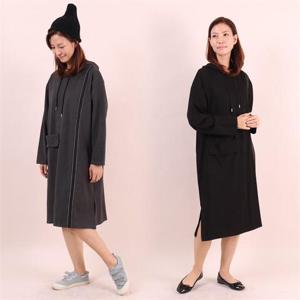 [강물처럼]아이우먼 라인자수후드원피스 WC6481M101 빅사이즈 (6