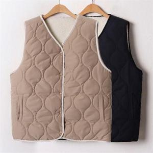 [강물처럼]위쉬몰 GY 퀼팅덤블양면랍바조끼(B712H001) 빅사이즈