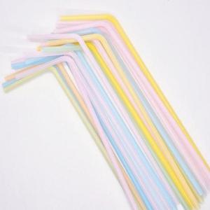 조리원빨대 일회용 주름 파스텔 자바라 빨대 벌크 5mm 100개
