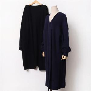 [강물처럼]빅사이즈 011 오픈컷팅니트롱가디건 DEBB418 (6347984