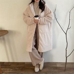 [강물처럼]빅사이즈 011 넉넉한밍크퍼후드집업 DPOC027 (6347813