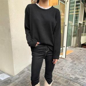 [강물처럼]빅사이즈 012 골드퀄리티배색니트티 DBSC120 (6345430