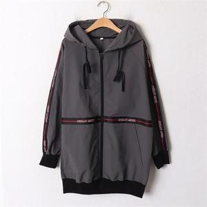 [강물처럼]아이우먼 포인트테이프후드집업 MNB327M010 빅사이즈