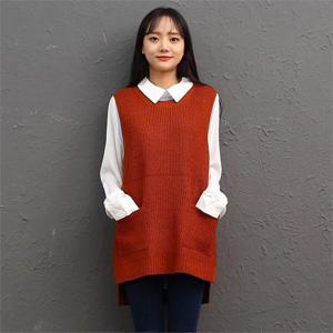 [강물처럼]아이우먼 힙롱 베이직 조끼 EBw093M010 빅사이즈 (618