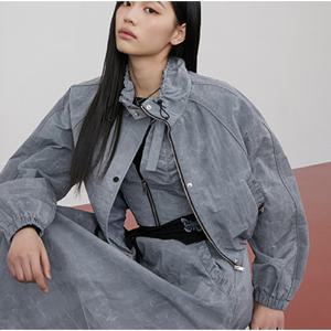 [에고이스트][HERITAGE] 셔링 하이넥 포인트 크랙 점퍼 (ER2WZ360)