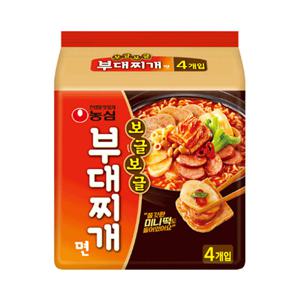 봉지라면 농심 보글보글 부대찌개면 127g 8개