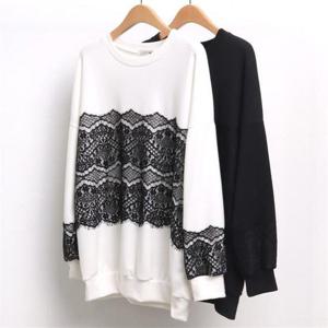 [강물처럼]빅사이즈사랑해요 4499L009 망사 레이스 맨투맨 NB (6