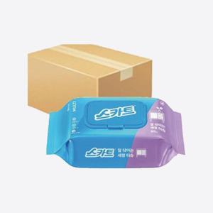 [옐루맘][엘루맘] 스카트 잘 닦이는 세정 티슈 캡형 80매 24개 (