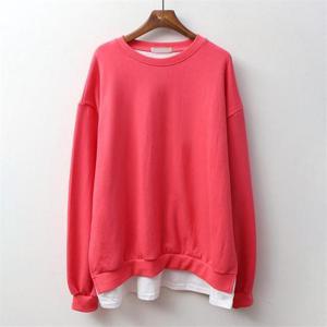 [강물처럼]아이우먼 트임배색맨투맨티 GGB030M009 빅사이즈 (599