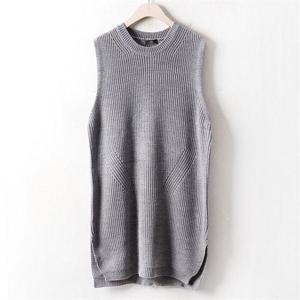[강물처럼]아이우먼 니트 펀칭 롱 베스트 AP1468M009 빅사이즈 (